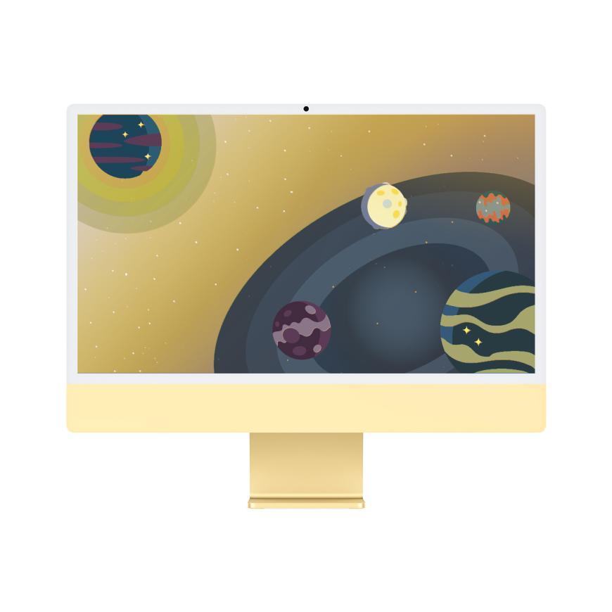 Моноблок Apple iMac 4.5K 24" (M3 8-Core, GPU 8-Core, 16GB, 256GB) (Салатовый | Yellow) (2024)